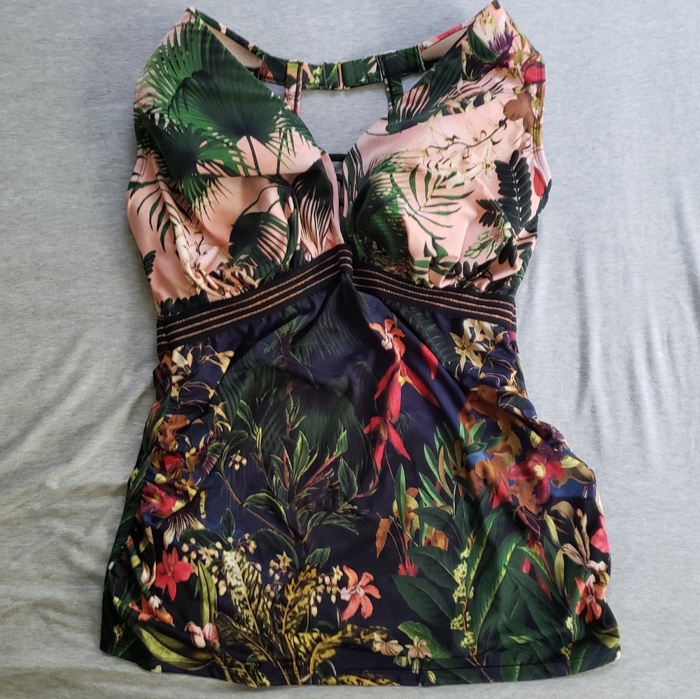 Lane Bryant 38H tropical tankini top